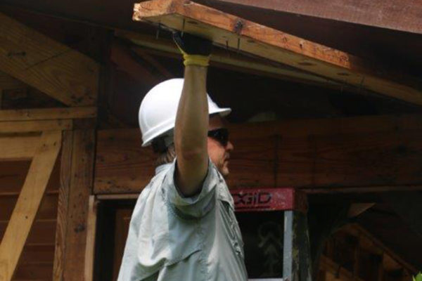 DJD pulling wood